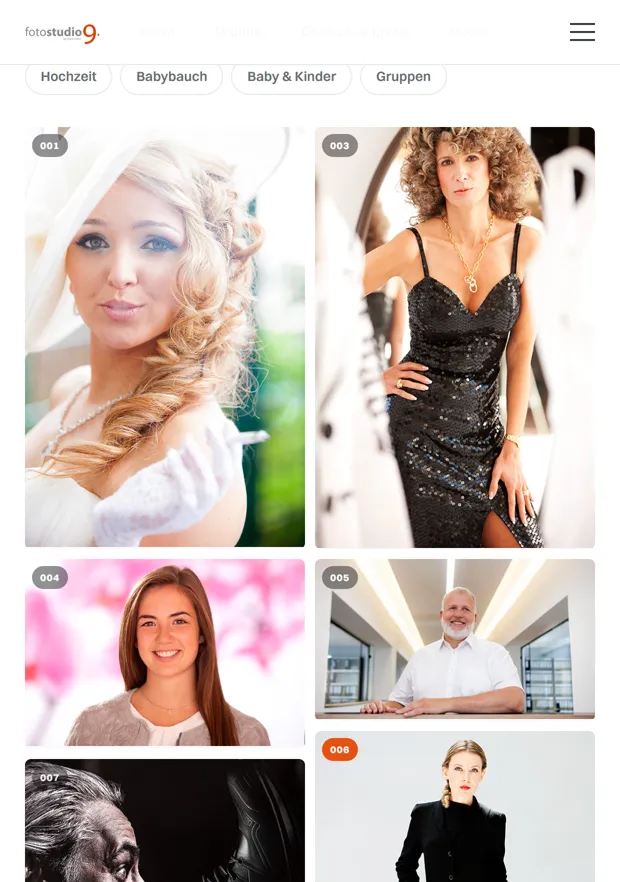 Portfolio von fotostudio9 auf dem Tablet