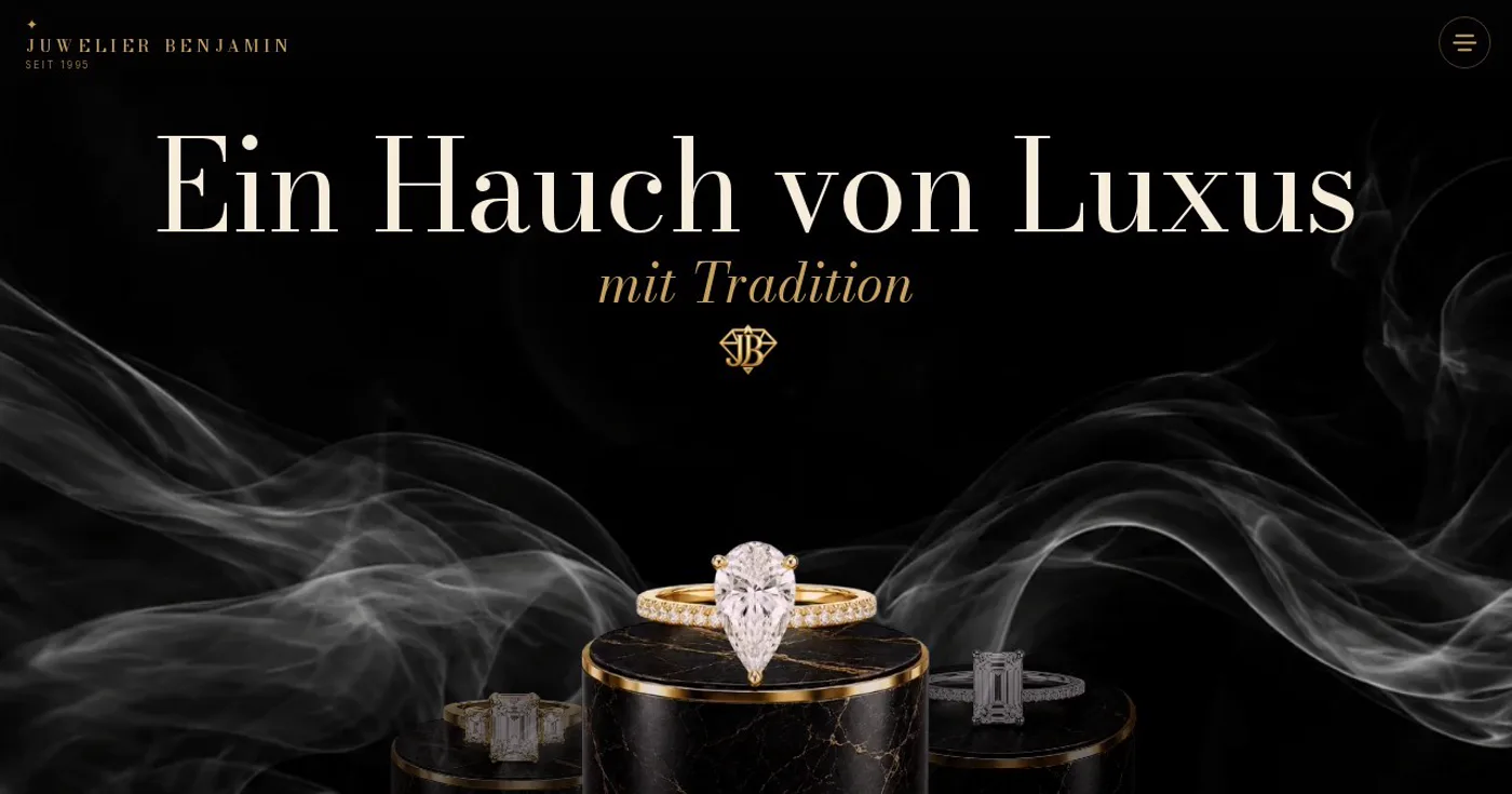 Startseite von Juwelier Benjamin: Ein Hauch von Luxus mit Tradition